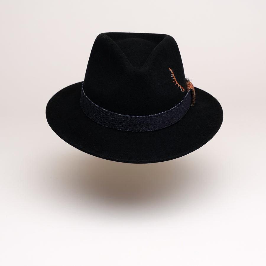 PIKE RIVER FEDORA Laine Cachemire Noir