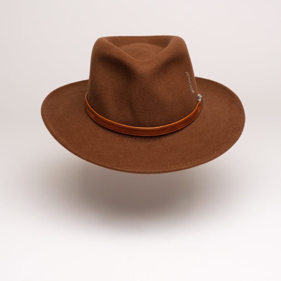 OUTBACK FEDORA Laine de Mérinos Pliable Chestnut
