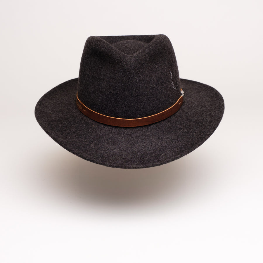 OUTBACK FEDORA Laine de Mérinos Pliable Charcoal Mixte